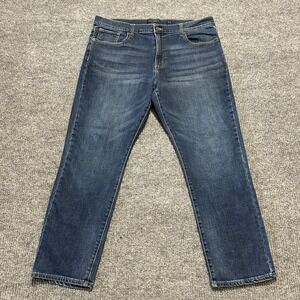Lucky Brand 410 Athletic Straight Jeans Mens Size 38x30 Blue Denim Mid Rise